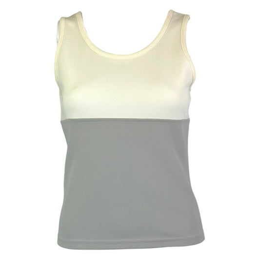 Chanel Sport Spring 2001 Gray & White Logo Patch Tank Top