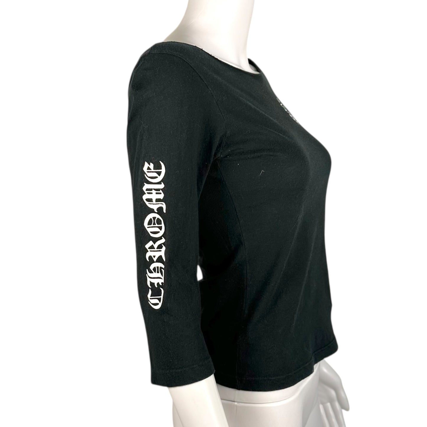 Chrome Hearts Vintage 3/4 Sleeve Logo & Dagger Graphic T-Shirt