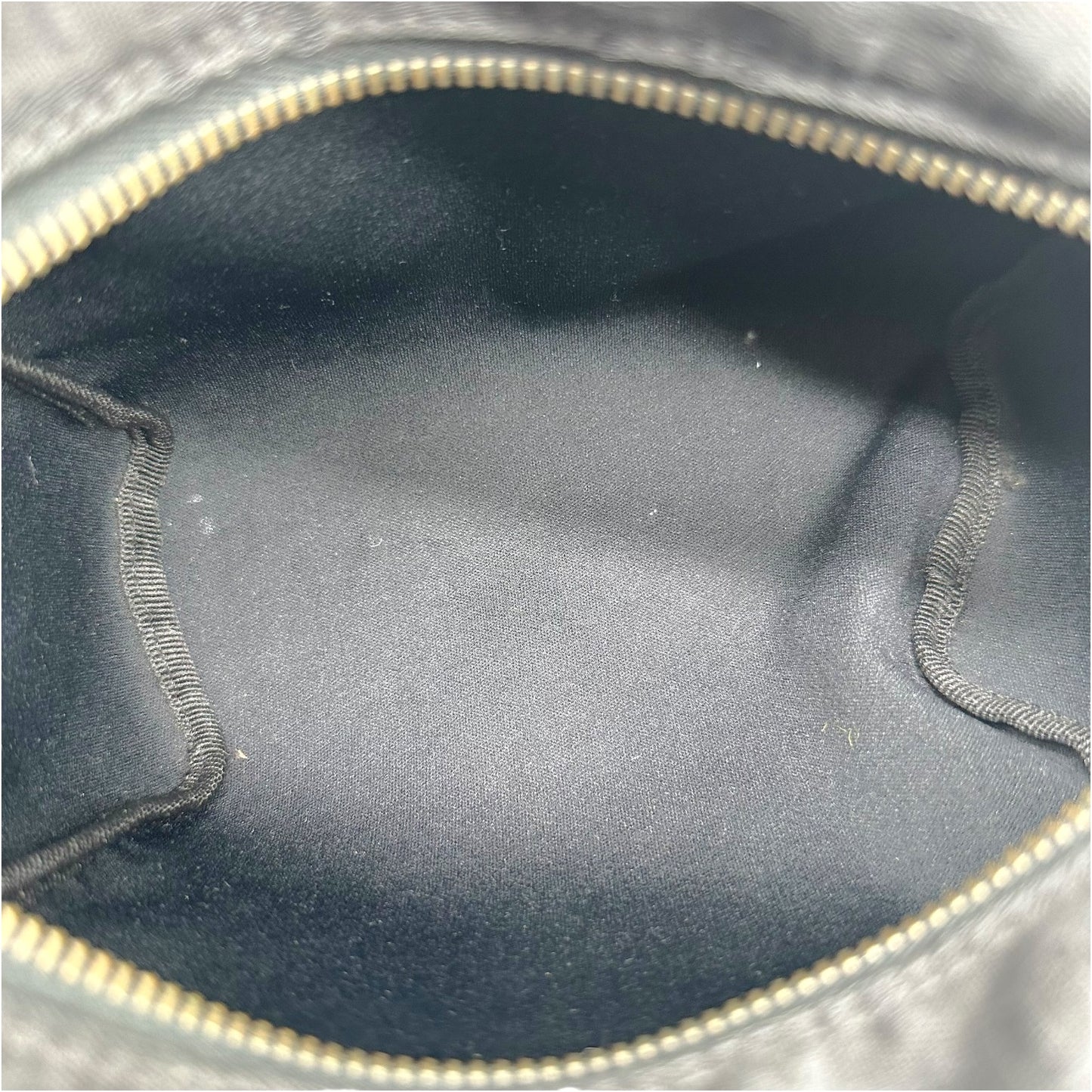 Fendi Black Zucchino Monogram Mini Pochette Bag