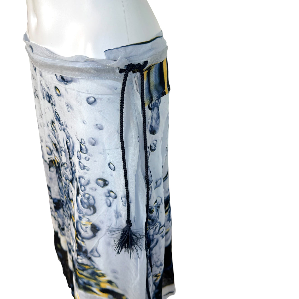 Yojhi Yamamoto Y's Water Print Asymmetrical Skirt