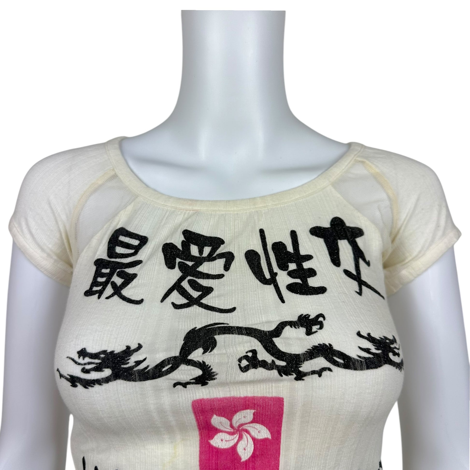 D&G Dolce & Gabbana Hong Kong Sheer Graphic T-Shirt - Outfit Repeater