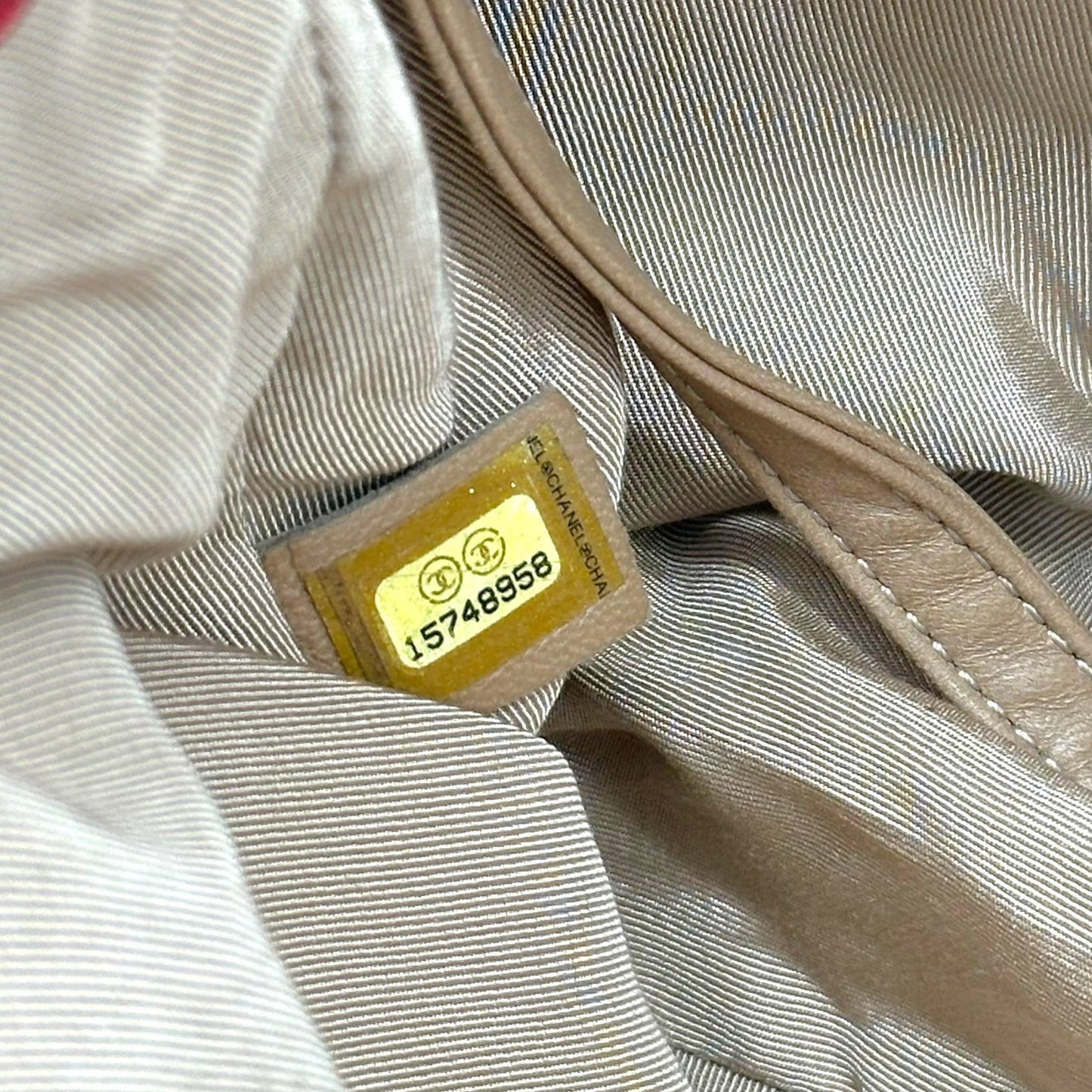 Chanel Red Caviar Matelasse Quilted Oversized Logo Shoulder Bag 2011