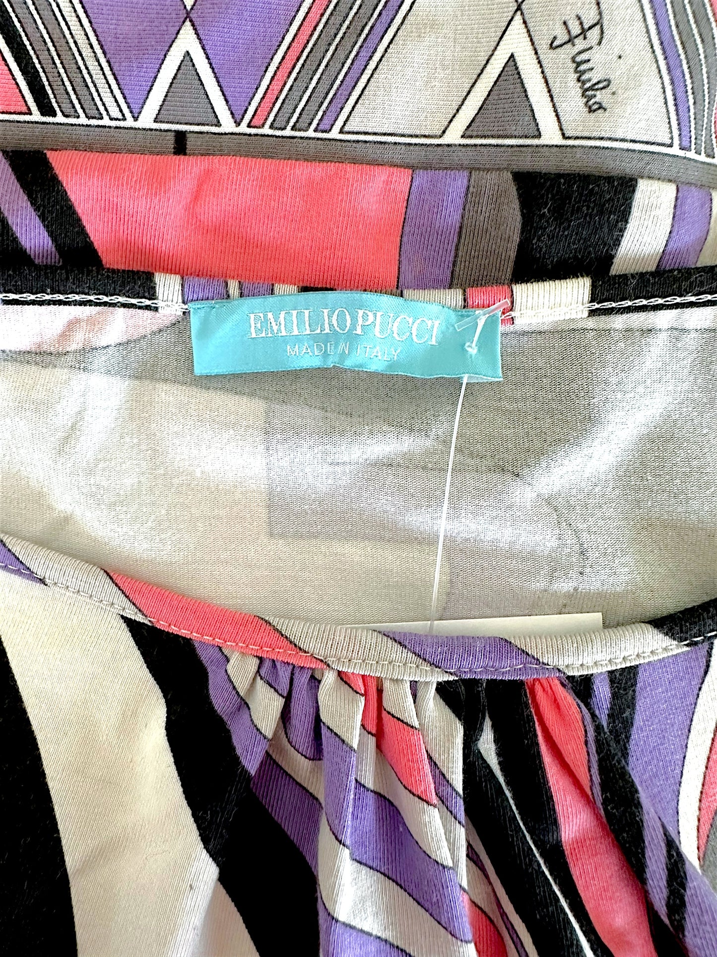 Emilio Pucci Pink & Purple Printed Mini Dress