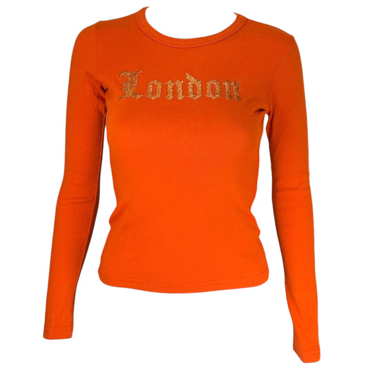 Juicy Couture Red London Graphic Long Sleeve T-Shirt