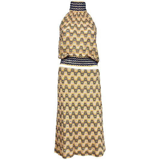 Missoni Patterned Knit Halterneck Top & Skirt Set