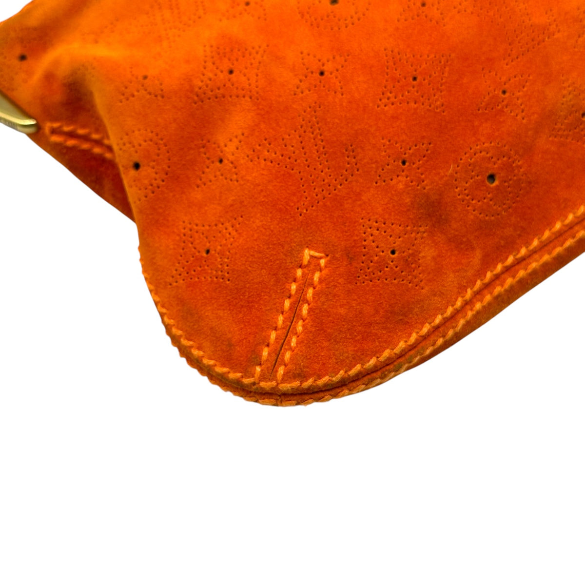 Louis Vuitton Shoulder Bag Burnt Orange Suede Perforated