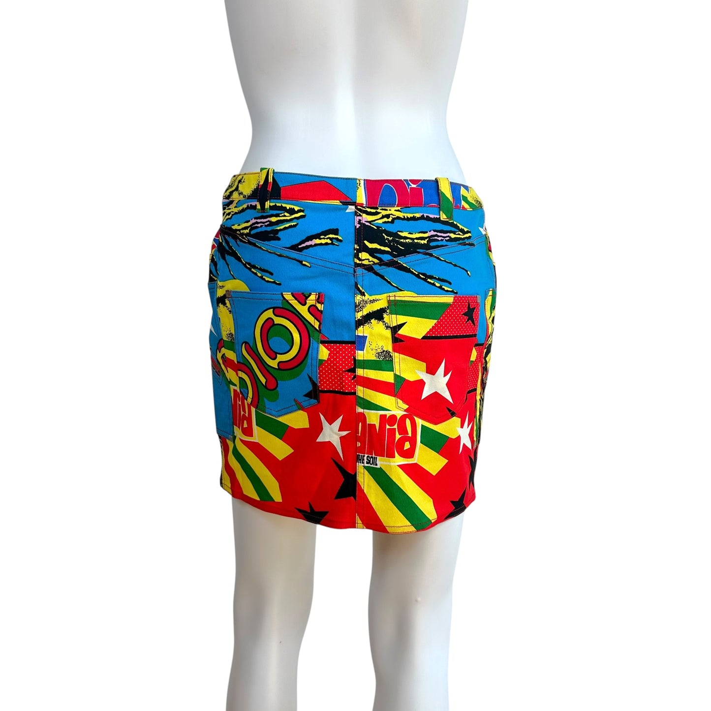 Christian Dior S/S 2004 Rasta Comic Print Mini Skirt NEW