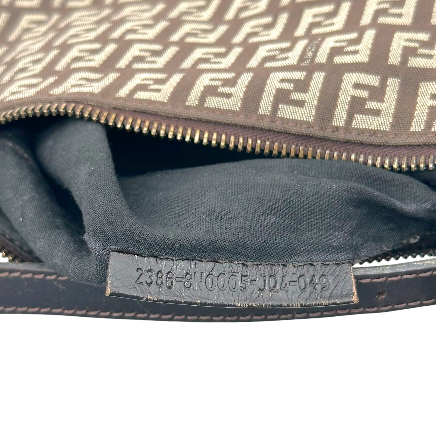 Fendi Pochette Mini Bag Brown Tan Zucchino Monogram