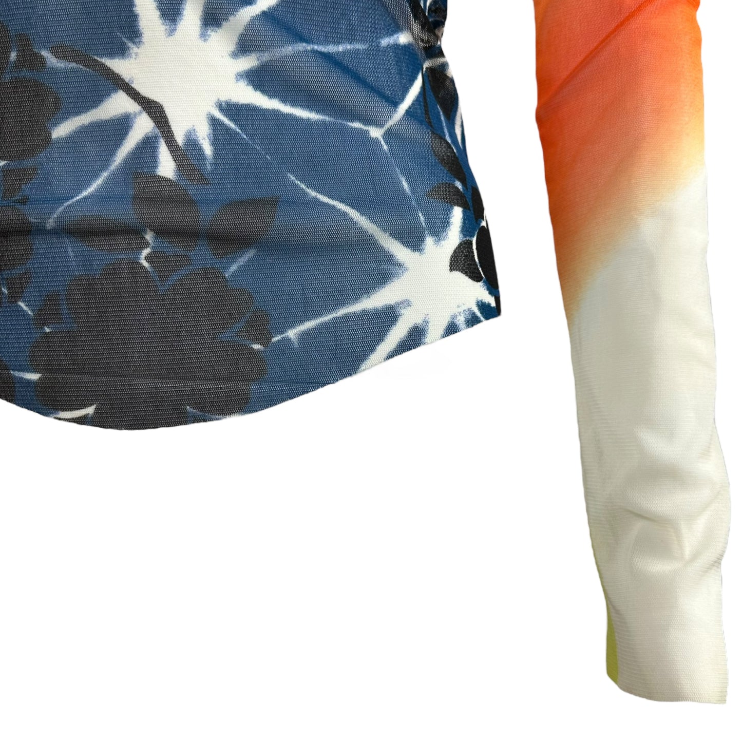 Jean Paul Gaultier Multicolor Floral Mesh Longsleeve Top - Outfit Repeater