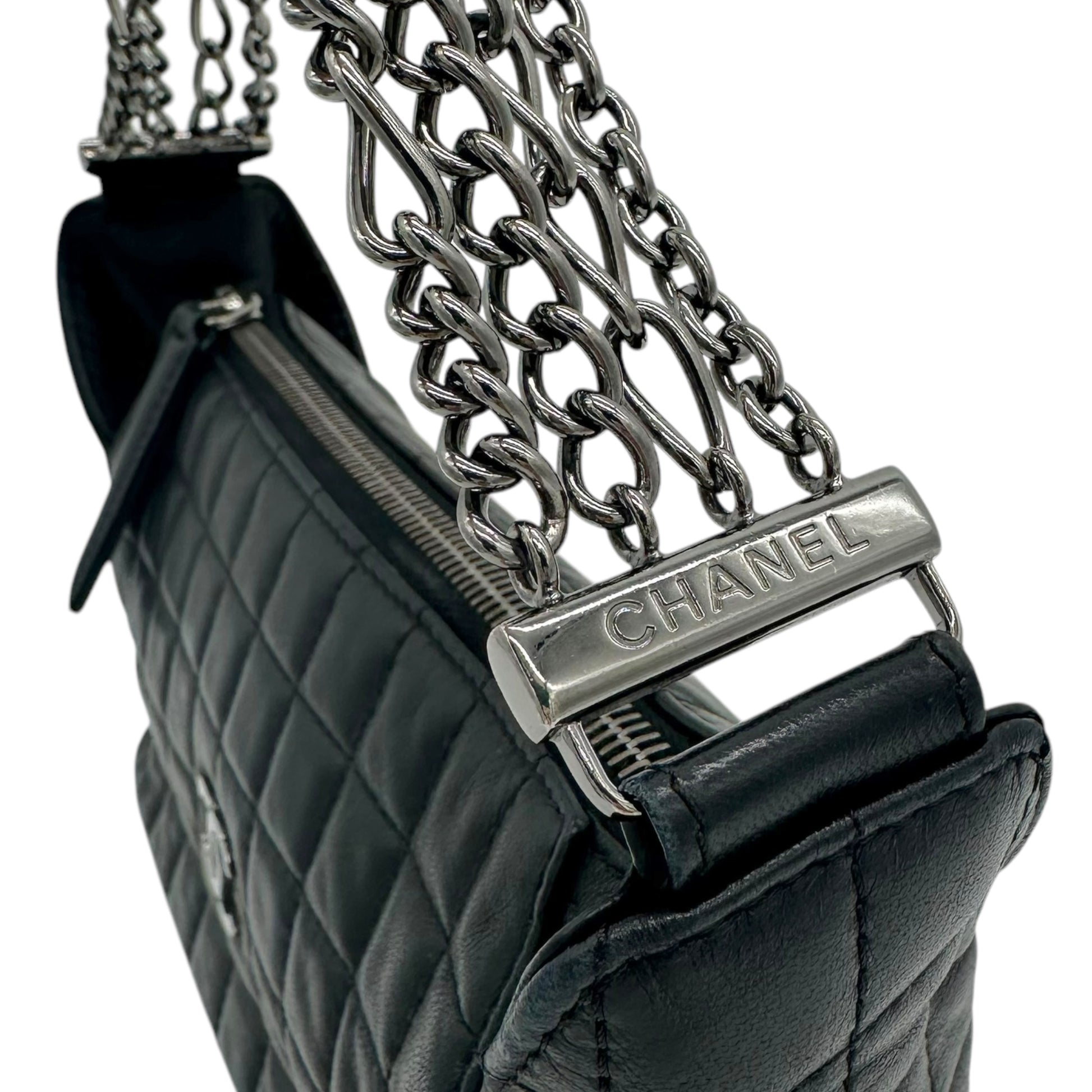 Chanel Chocolate Bar Lambskin Quilted Chain Strap Shoulder Bag - Outfit Repeater