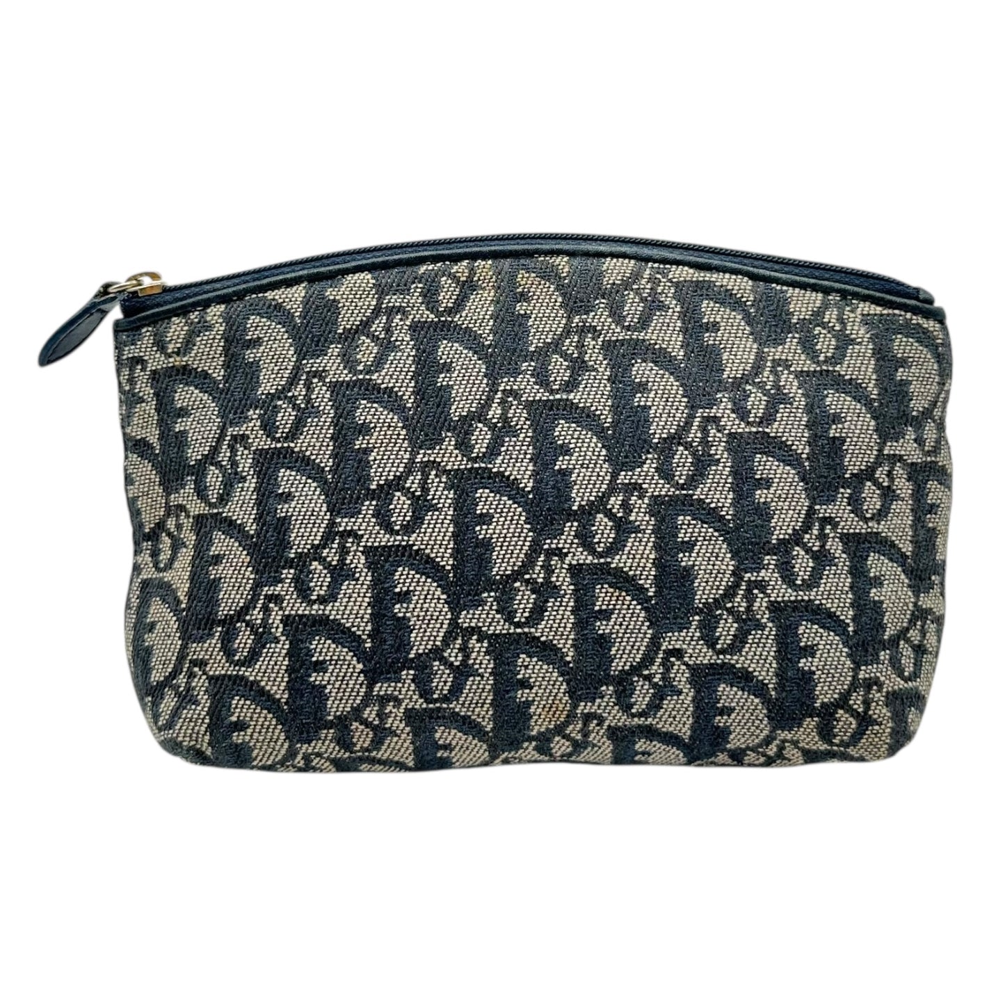 Christian Dior Navy Blue Trotter Monogram Canvas Cosmetic Pouch