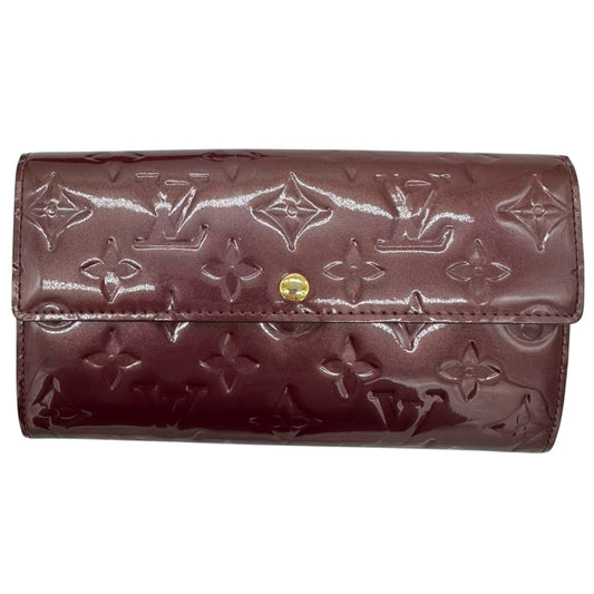 Louis Vuitton Burgundy Vernis Monogram Long Wallet