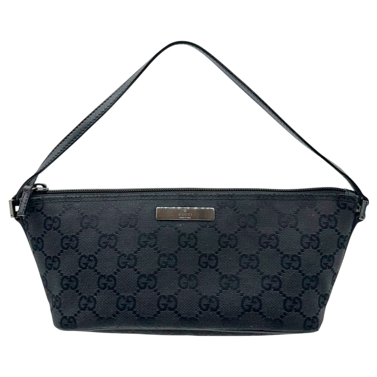 Gucci Black Monogram Canvas Boat Pochette Mini Bag