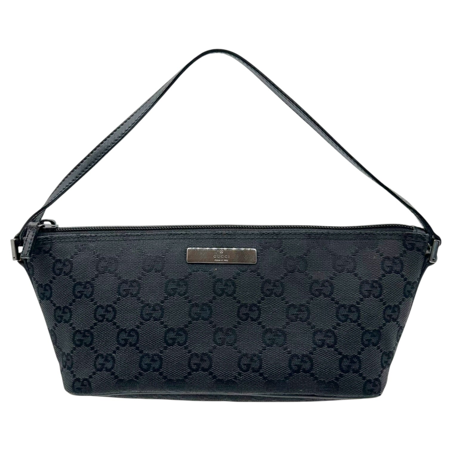 Gucci Black Monogram Canvas Boat Pochette Mini Bag
