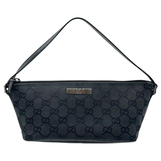 Gucci Black Monogram Canvas Boat Pochette Mini Bag