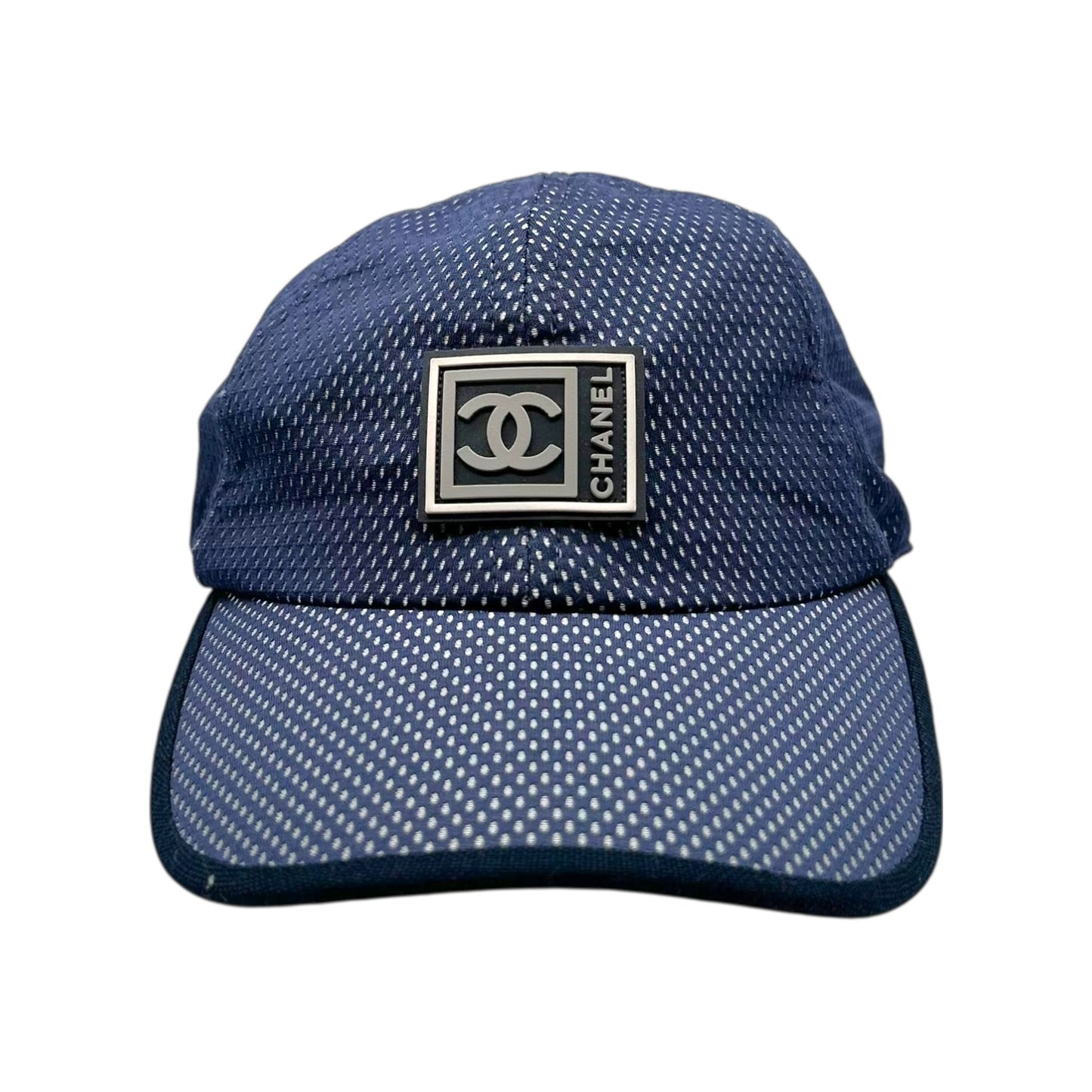 Chanel Sport Navy Blue Mesh Logo Baseball Cap