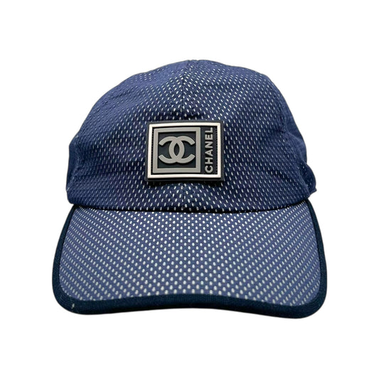 Chanel Sport Navy Blue Mesh Logo Baseball Cap