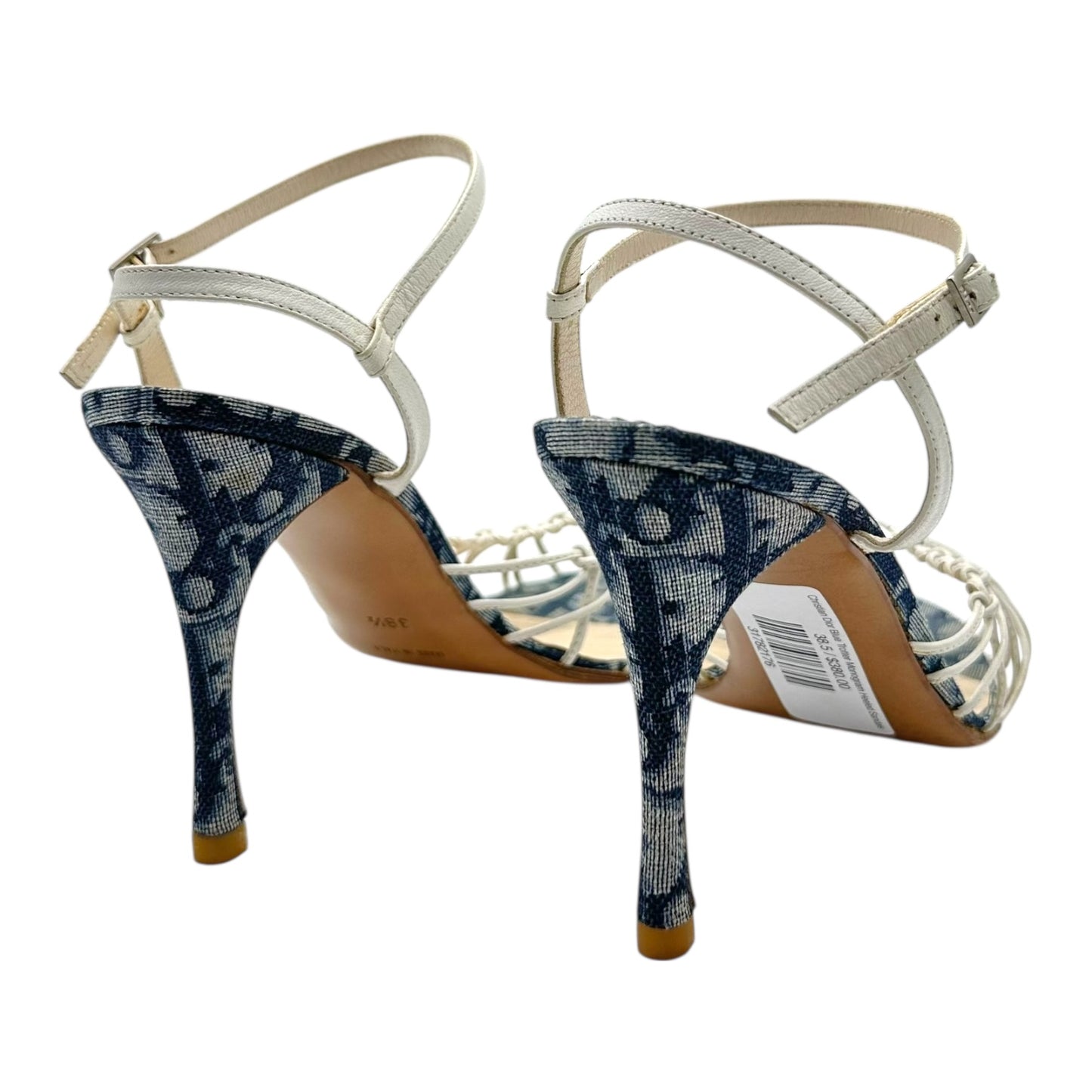 Christian Dior Blue Trotter Monogram Heeled Sandals