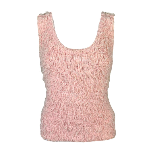 Dolce & Gabbana Pink Fuzzy Knit Tank