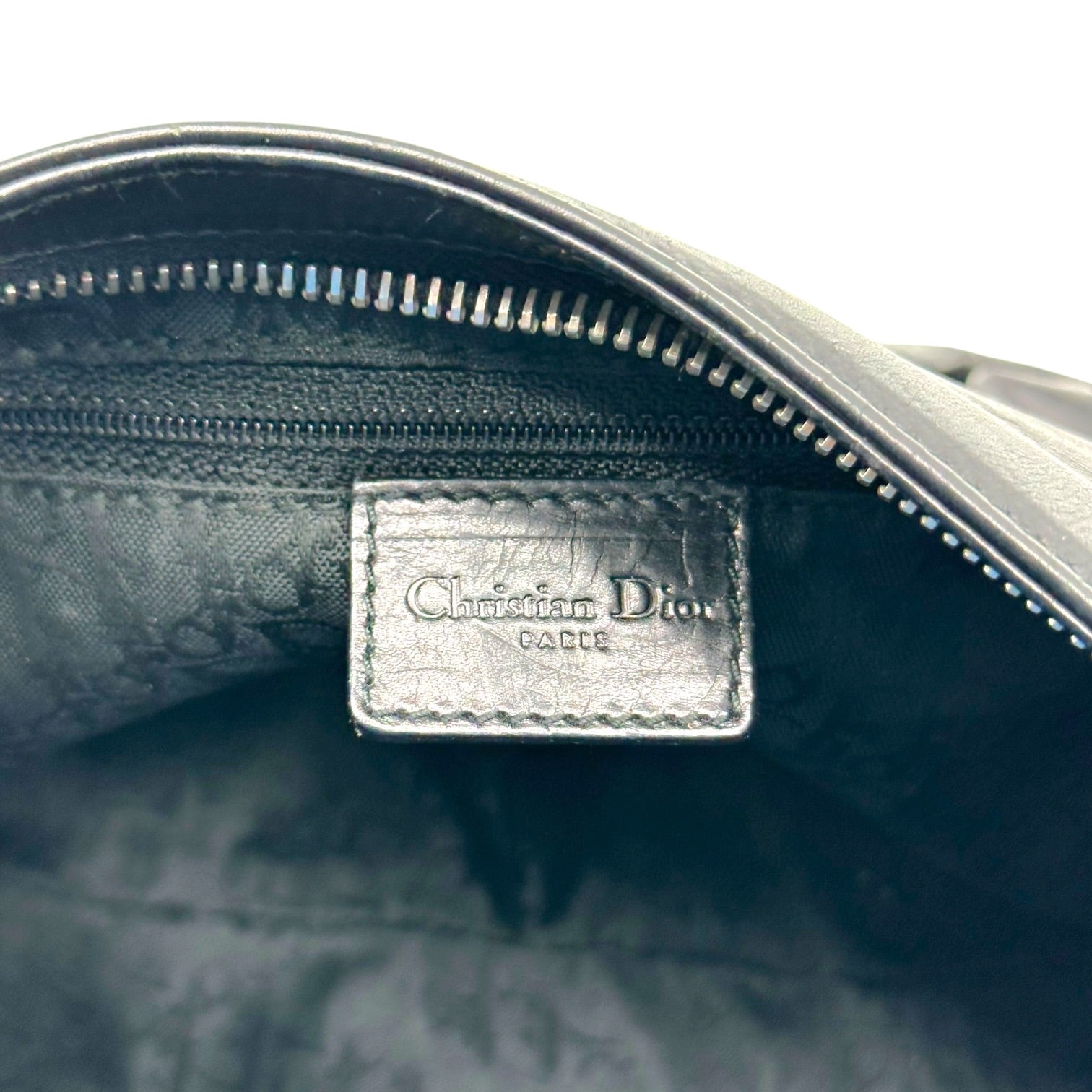 Christian Dior Black Leather Corset Shoulder Bag