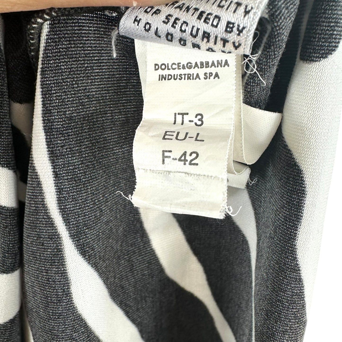 Dolce & Gabbana Zebra Print Tank Top Black White Fitted