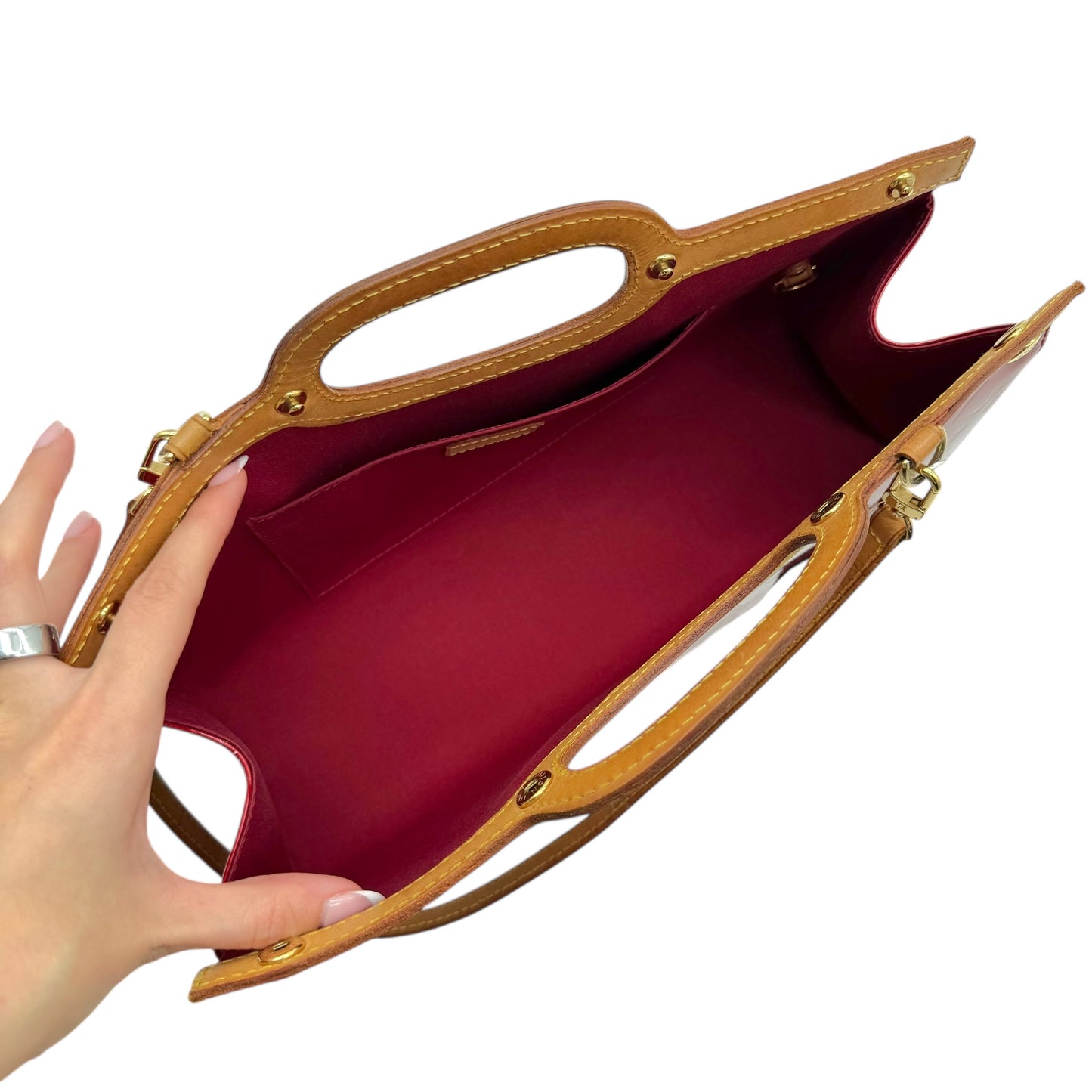 Louis Vuitton Red Vernis Roxbury Drive 2-Way Bag