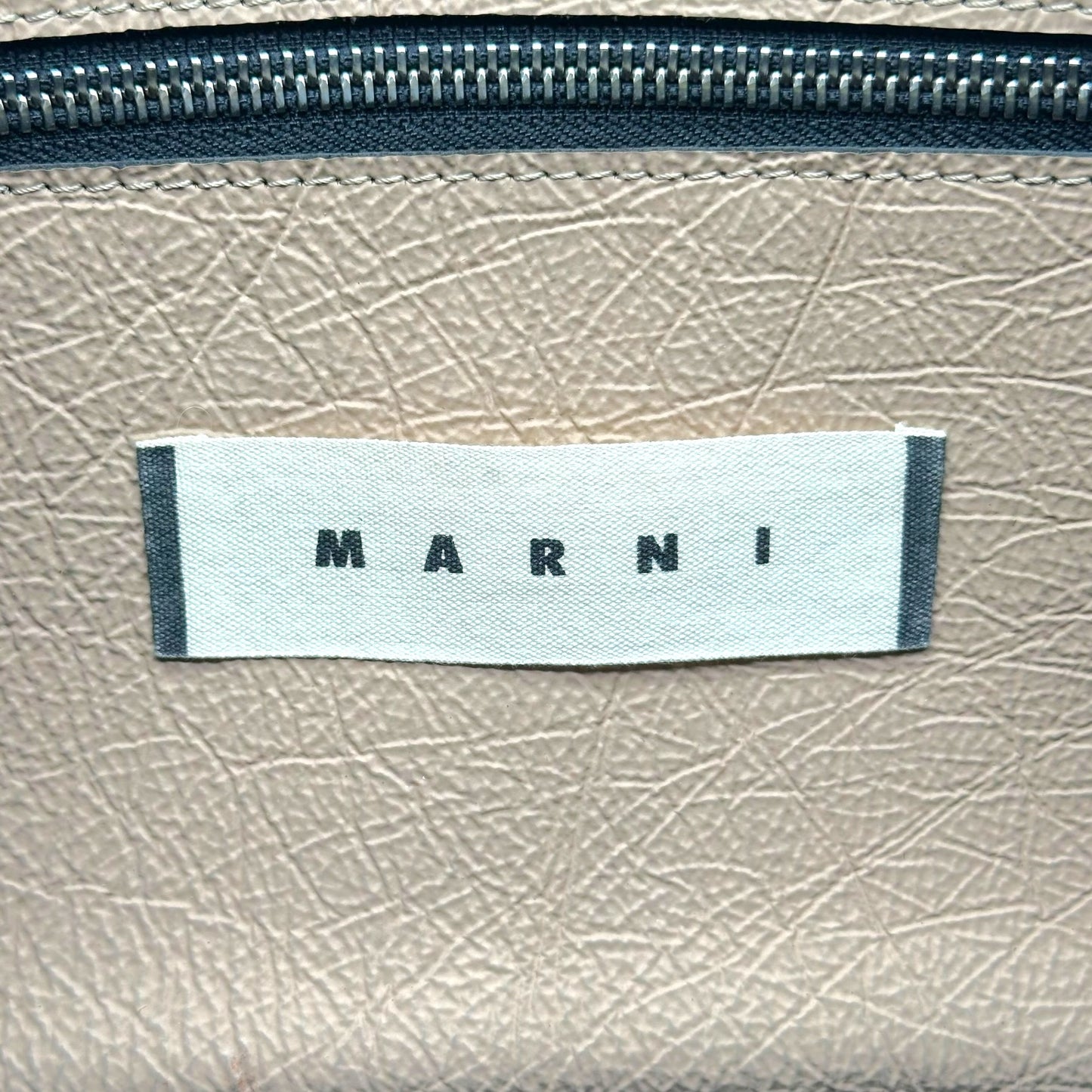 Marni Tan & Black Large Leather Fringe Clutch Bag