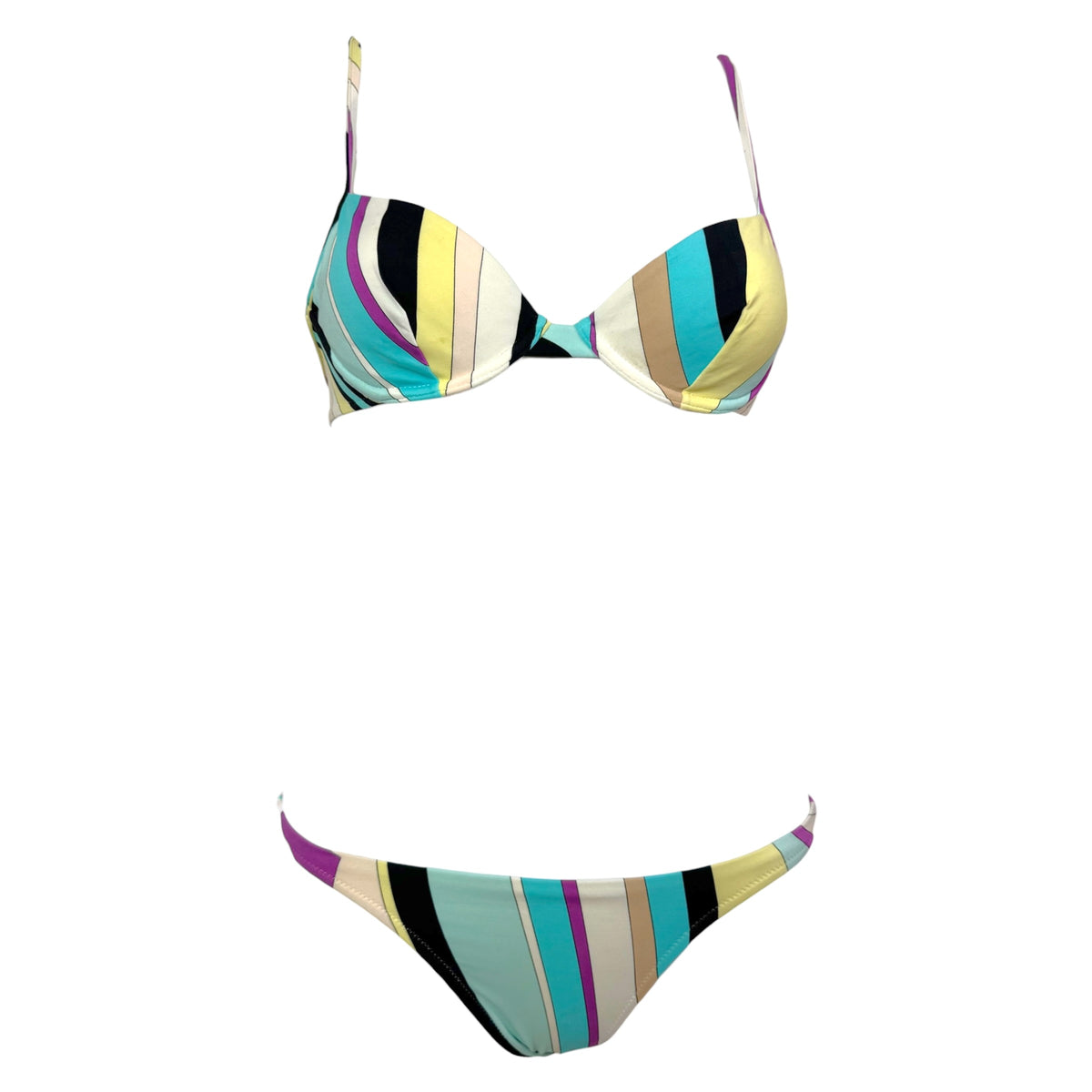 Emilio Pucci Underwire Bikini Set Multicolor Print