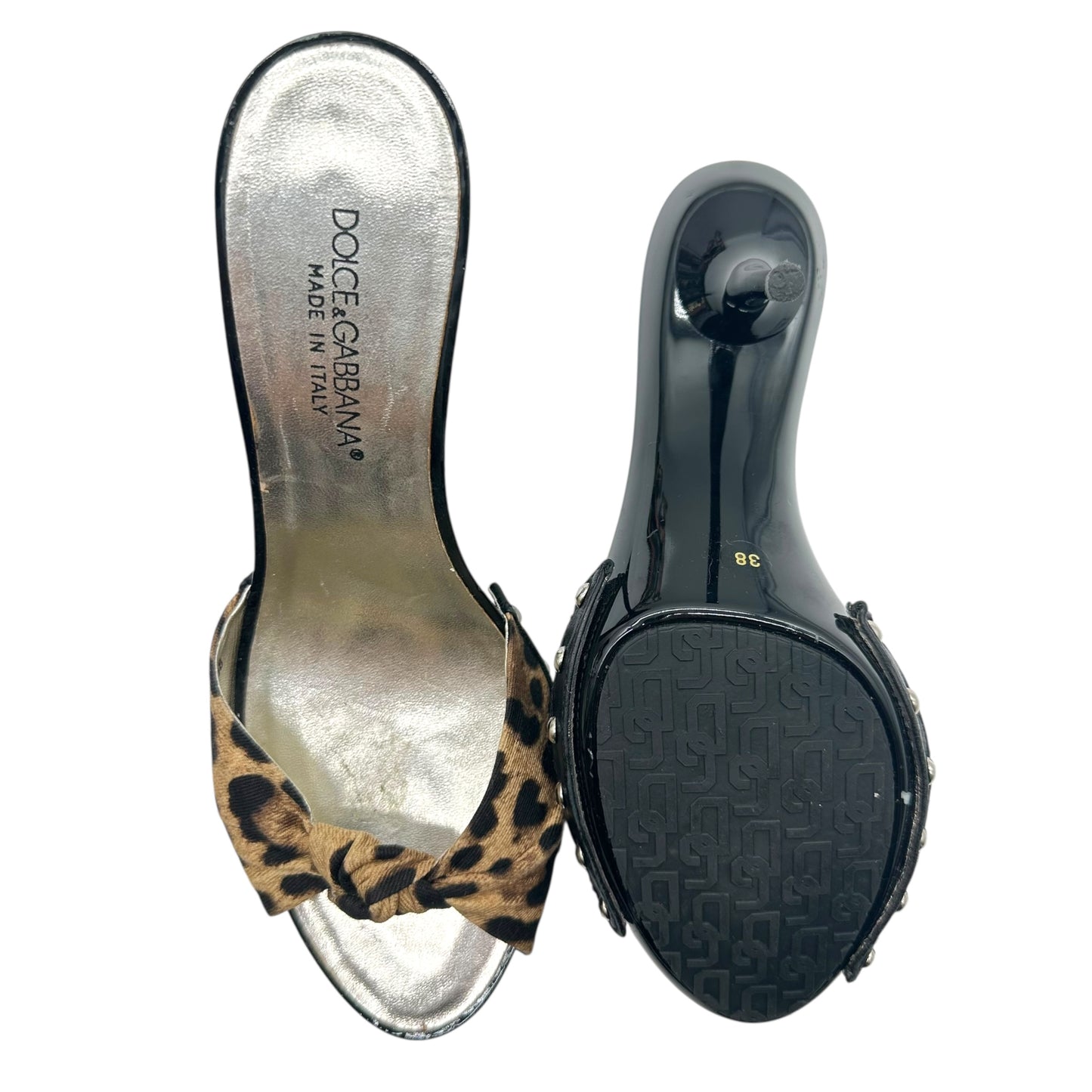 Dolce & Gabbana Leopard Print Mule Heels
