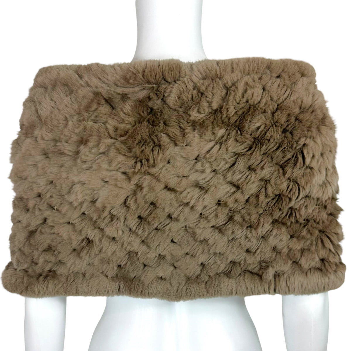 Armani Collezioni Gray Rabbit Fur Shawl