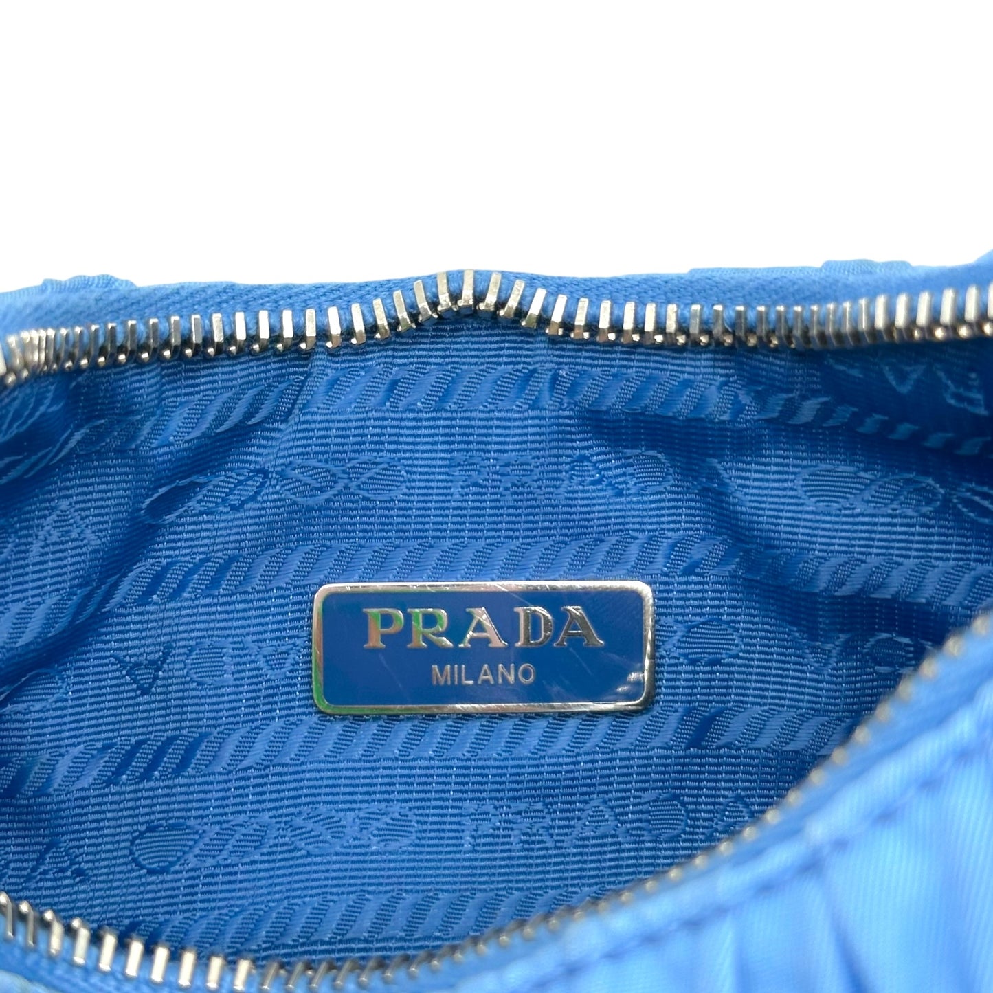Prada Light Blue Nylon Re-Edition Shoulder Pochette Bag