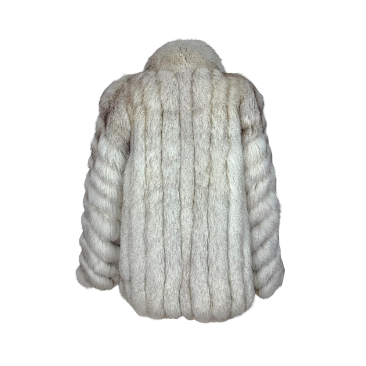 Malvoisic Ivory Fox Fur Coat 1990s Vintage XS