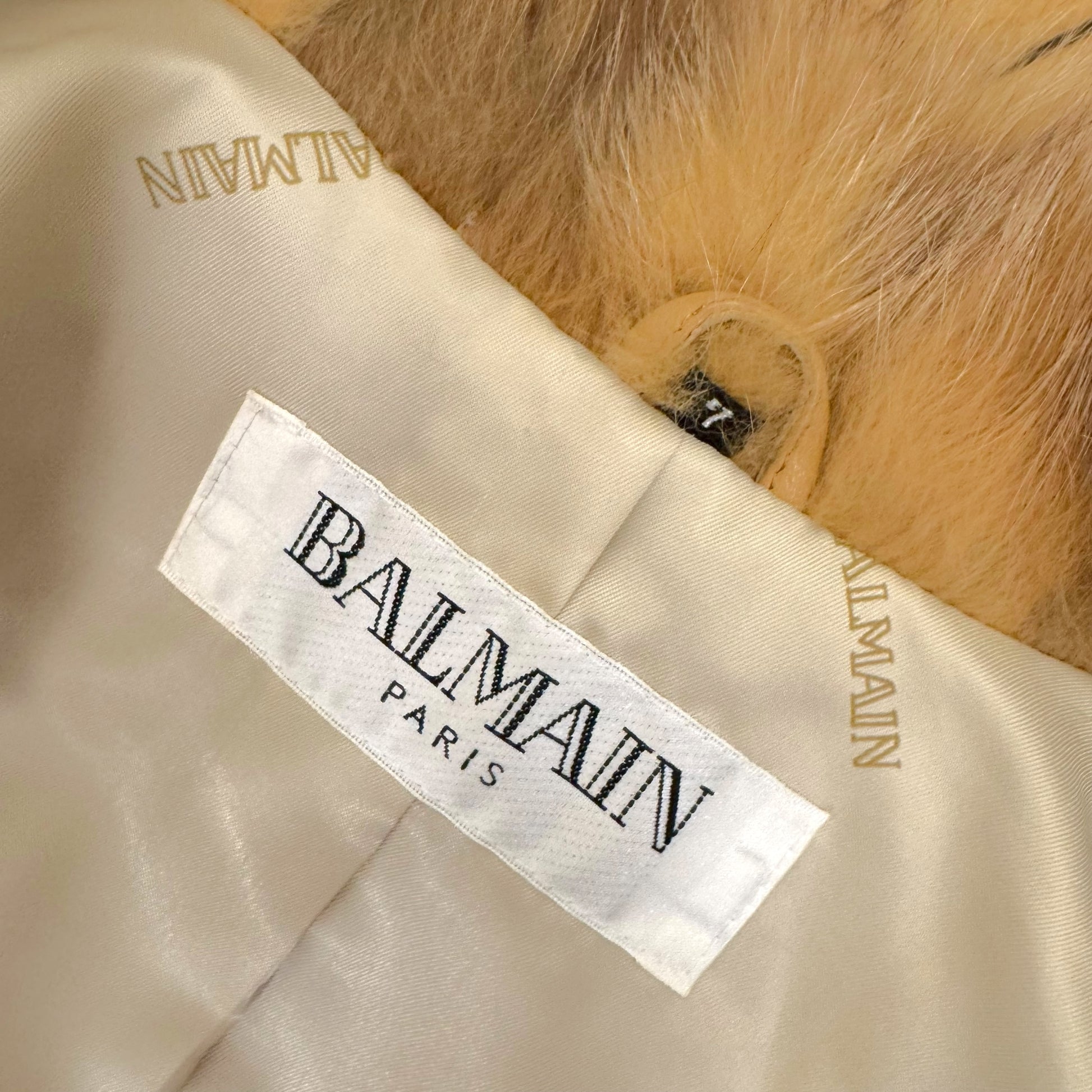 Balmain Tan Lambskin & Fur Tie Front Jacket - Outfit Repeater