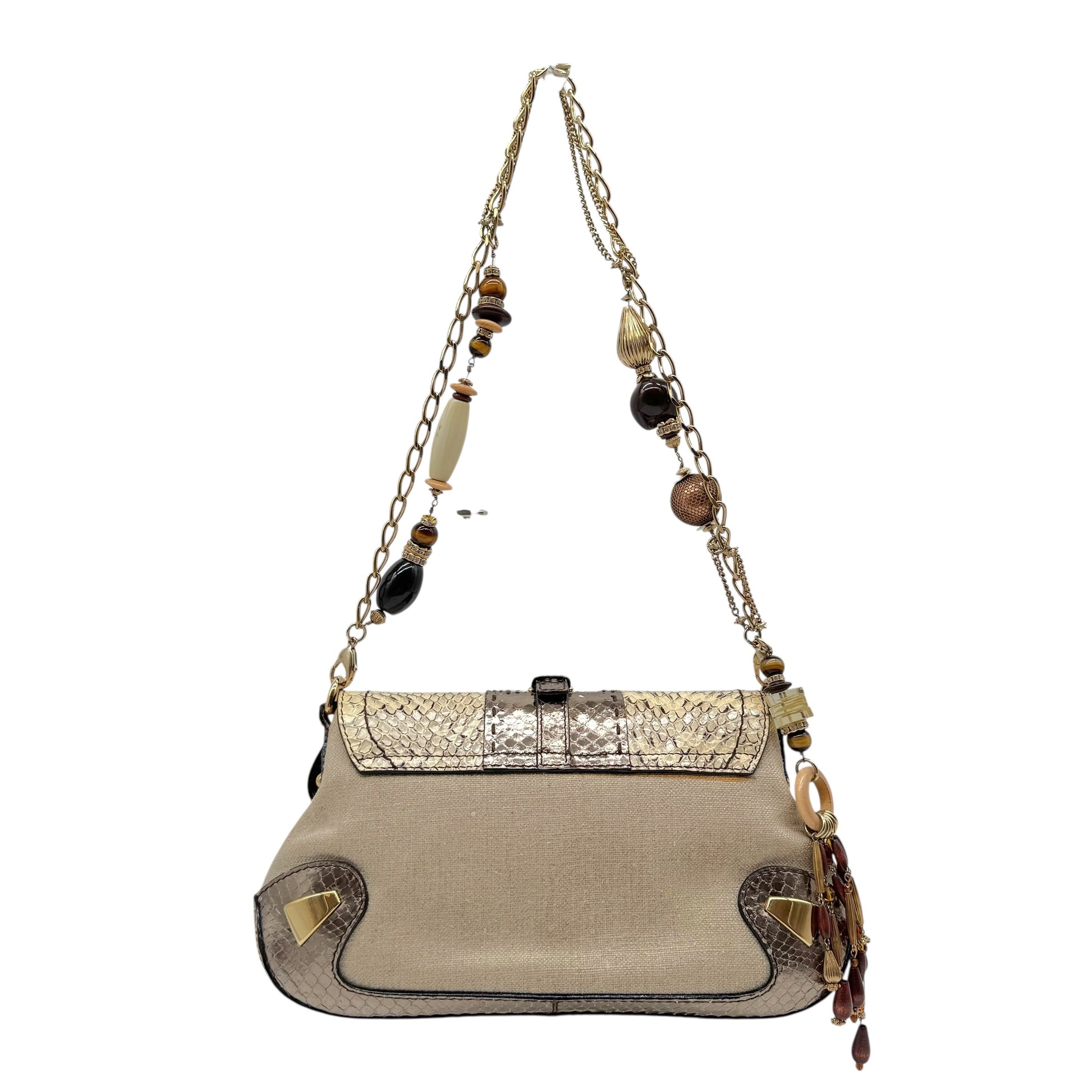 Dolce & Gabbana Python Beaded Shoulder Bag