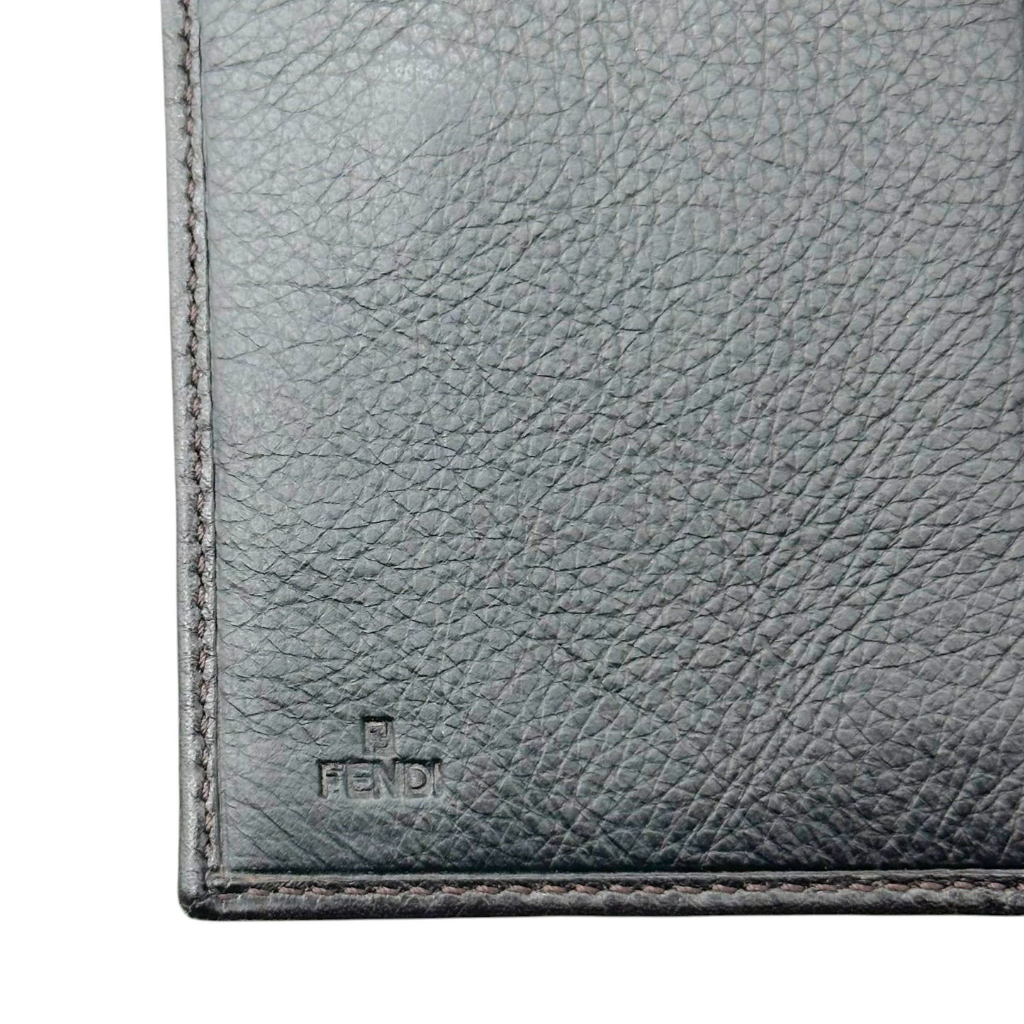 Fendi Brown Zucca Monogram Kisslock Wallet