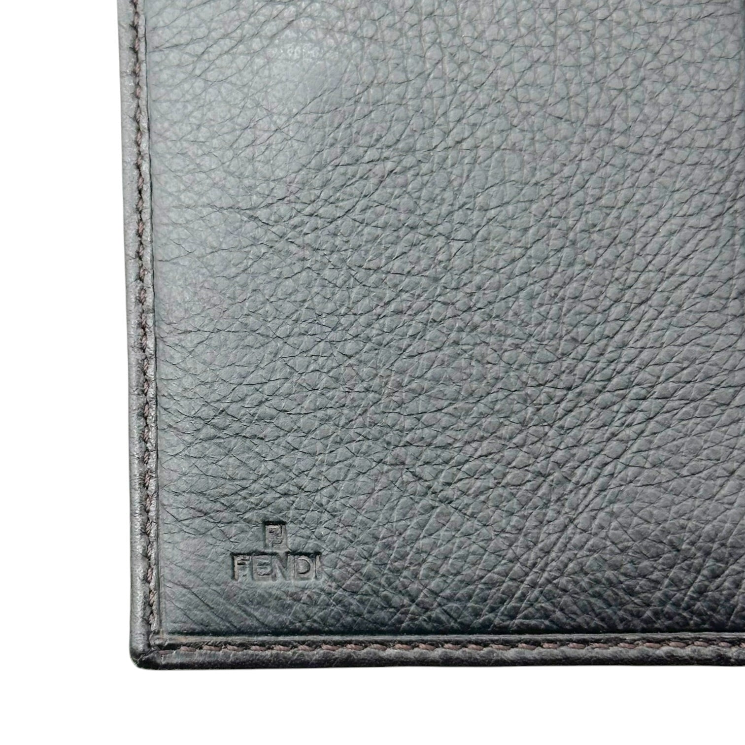 Fendi Brown Zucca Monogram Kisslock Wallet