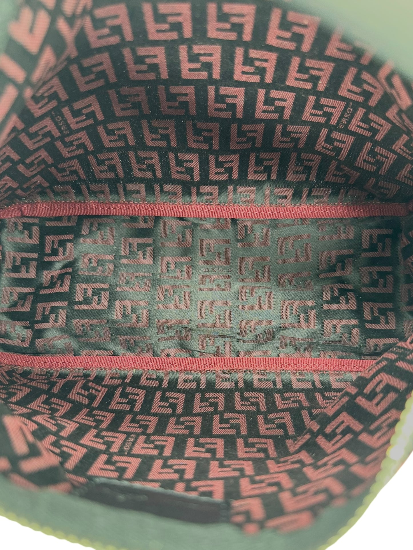 Fendi Red & Black Zucchino Monogram Pochette Bag - Outfit Repeater