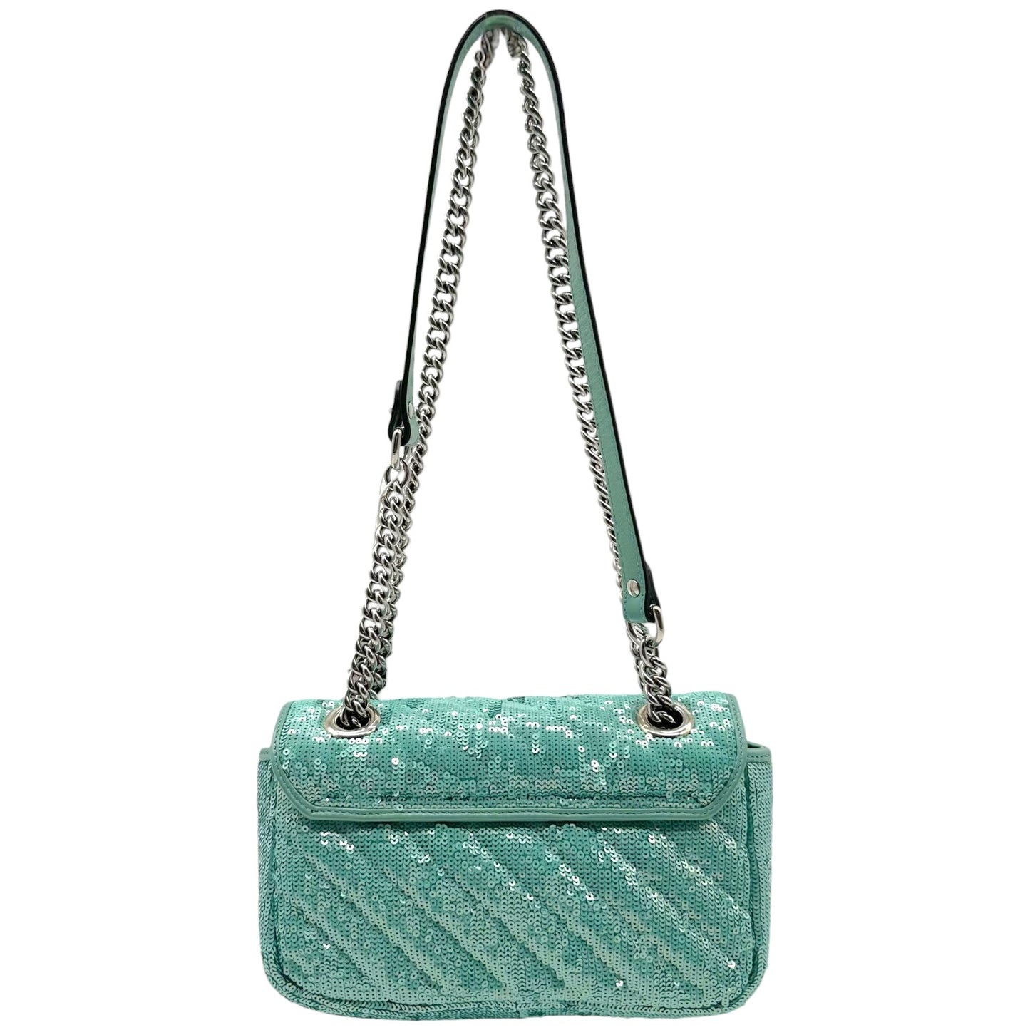 Gucci Small Marmot Shoulder Bag Turquoise Sequin