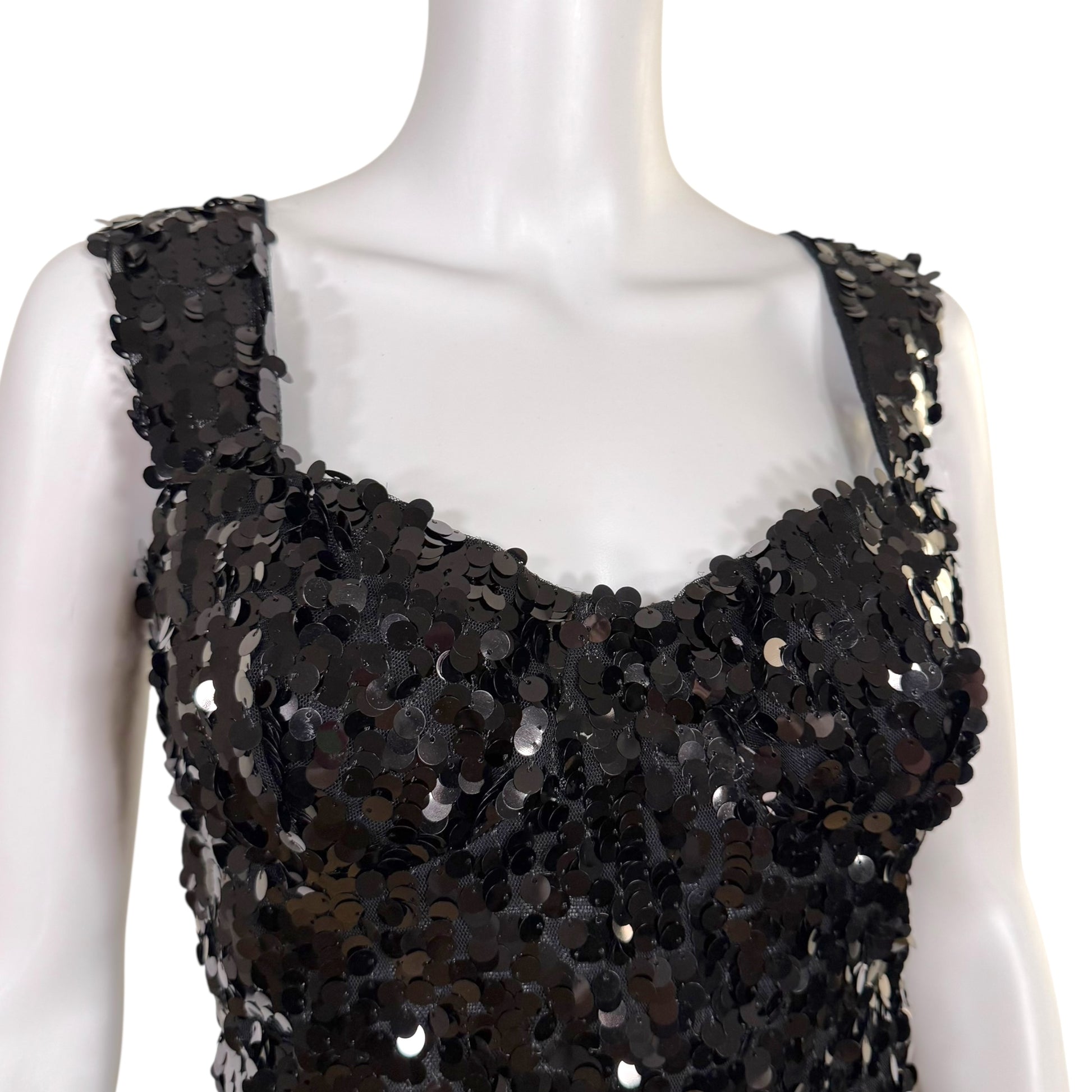 Dolce & Gabbana Black Sequin Corset Top - Outfit Repeater