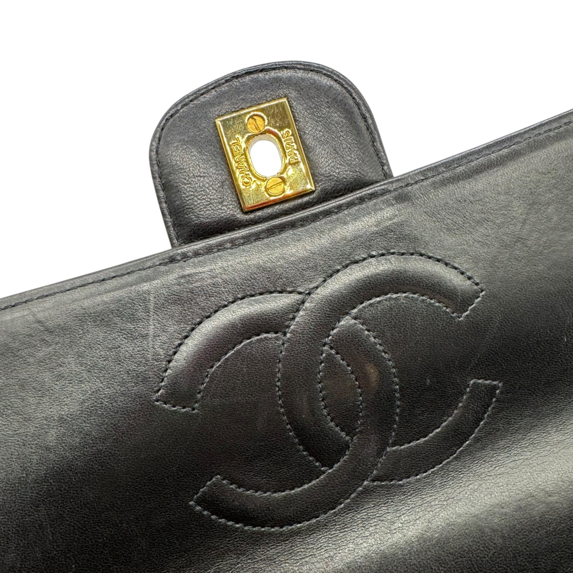 Chanel Black Matelasse Lambskin Kelly Top-Handle Parent Bag 1994-1996 - Outfit Repeater