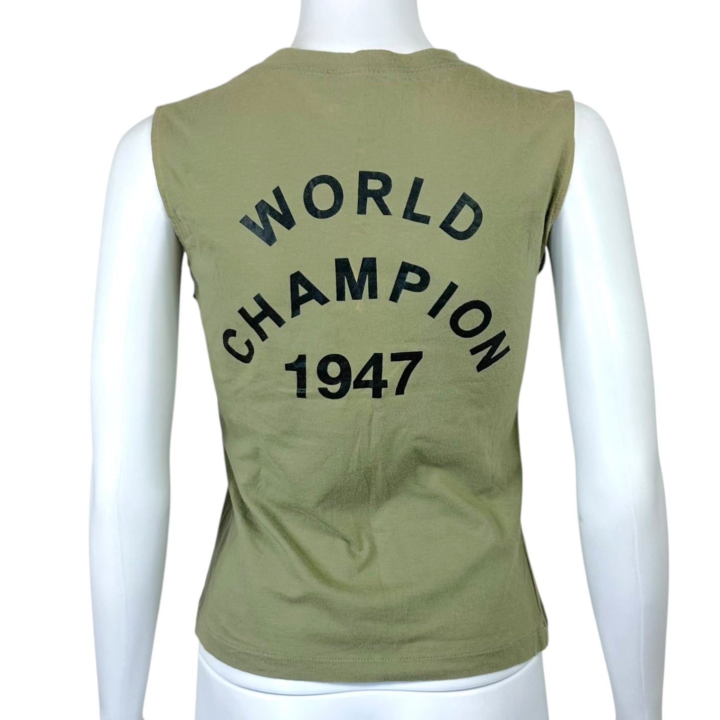 Christian Dior S/S 2003 Khaki Green & Black J'Adore Dior Tank Top