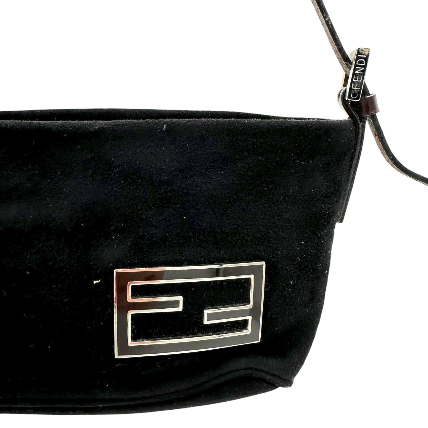 Fendi Black & Brown Suede Pochette Bag