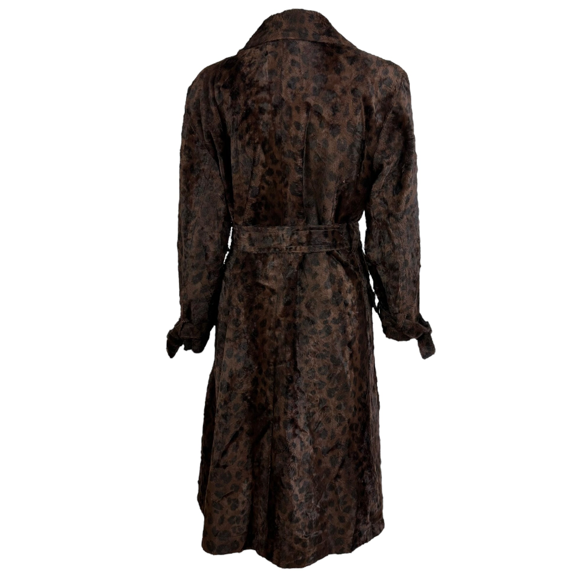 Yves Saint Laurent Faux Fur Leopard Trench Coat - Outfit Repeater