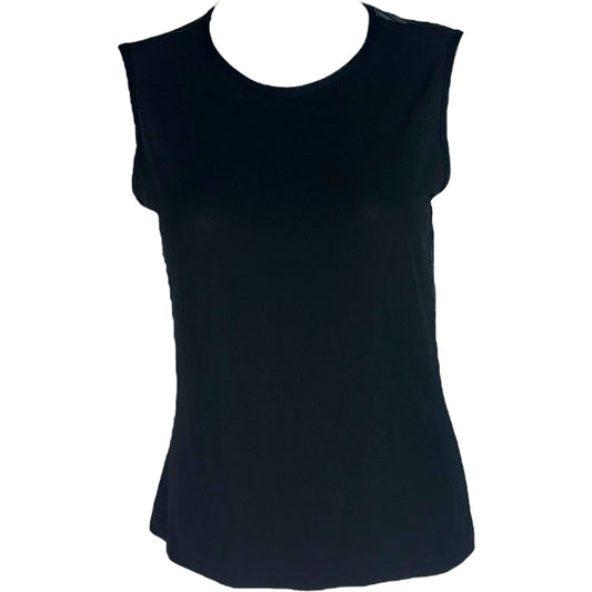 Roberto Cavalli Jeans Black & Silver Scorpio Mesh Back Tank Top