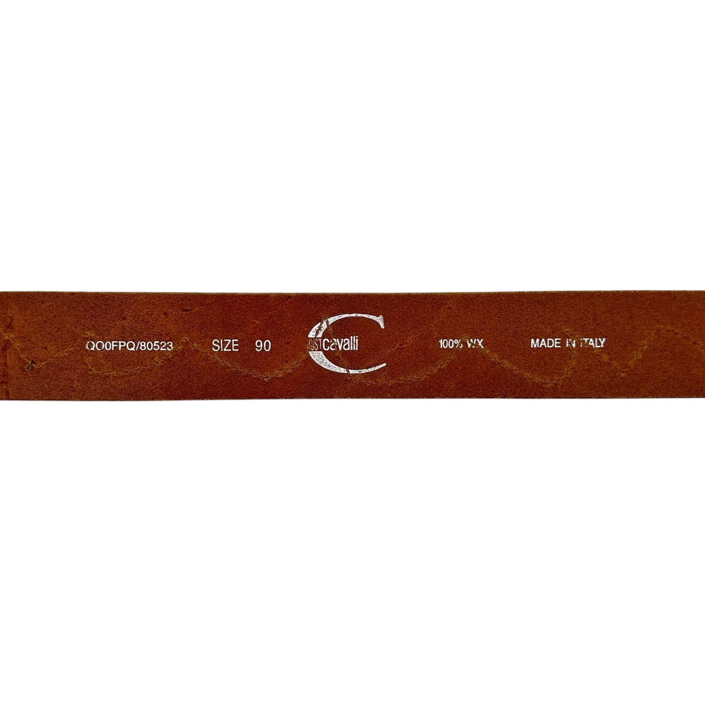 Just Cavalli Roberto Cavalli Brown Leather Logo Belt