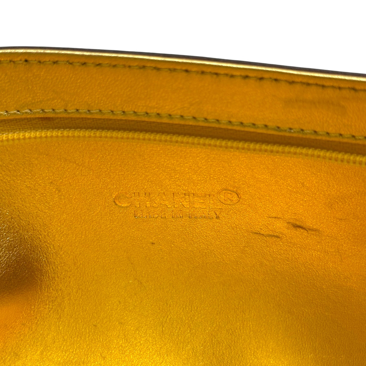 Chanel Pochette Bag Khaki Green Ponyhair Gold Leather