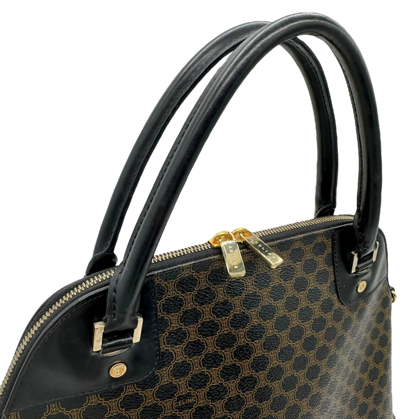 Celine Black & Brown Monogram 2-Way Bag