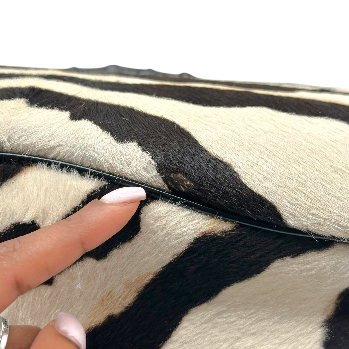 Gucci Lady Lock Zebra Print Ponyhair Bamboo Handbag