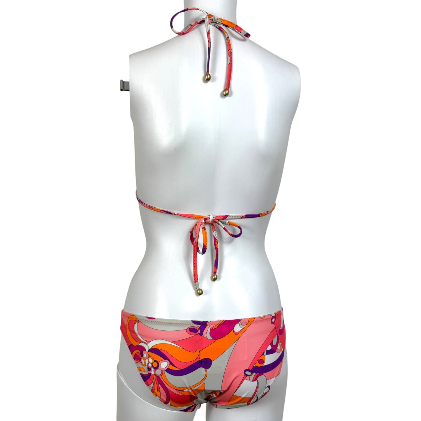 Emilio Pucci Pink & Orange Printed Bikini Set NEW