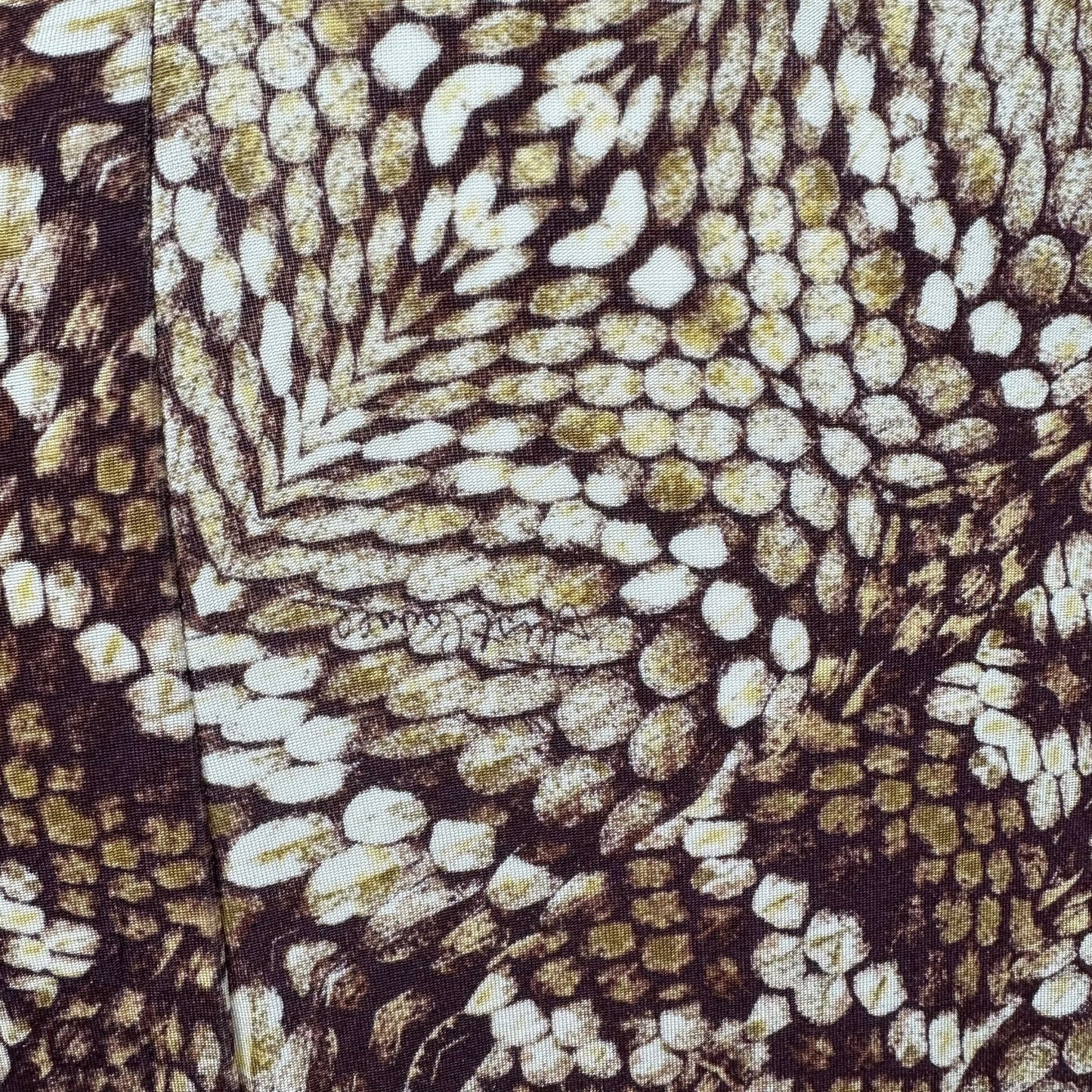 Roberto Cavalli Brown Snakeskin Print Midi Dress